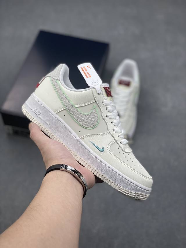 超级福利 核心特价 长期补货 真标耐克nike Air Force 1 Low '07 配色低帮空军一号休闲板鞋 定制头成皮料原楦原纸板 水晶双色大底内置全掌气