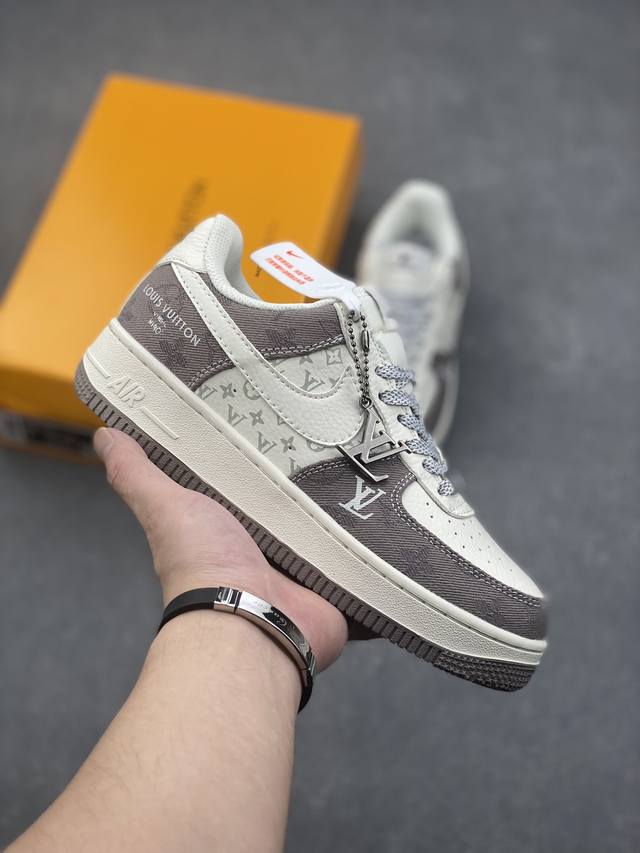 Nike Air Force 1 '07 Low “Lv联名--荧光灰牛仔”空军一号 运动鞋 休闲鞋 原楦头原纸板 原装鞋盒 定制五金配件 内置全掌气垫 原厂鞋