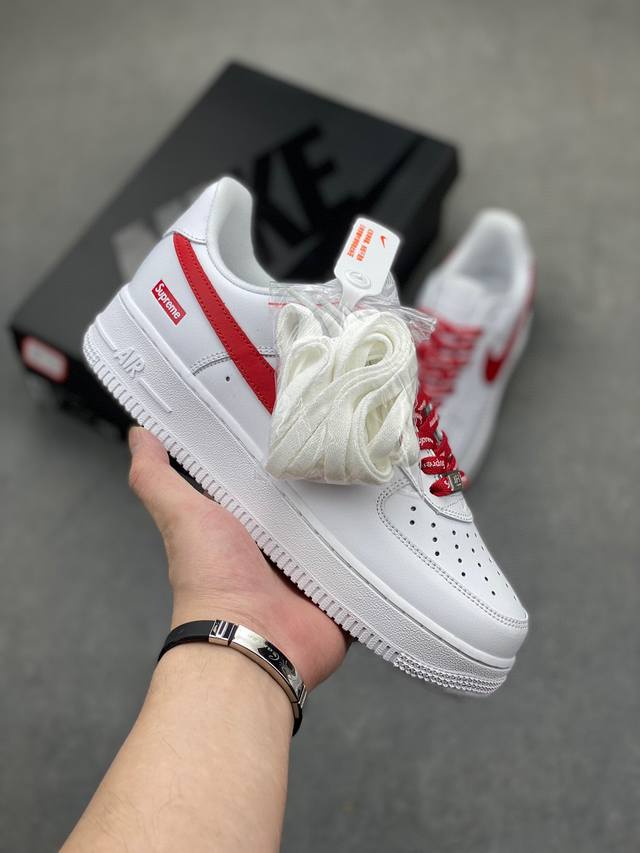 超级福利 核心特价 长期补货 Air Force 1 Nike Low Superme联名 原楦头原纸板 打造纯正空军版型 专注外贸渠道 #原盒配件 原厂中底钢