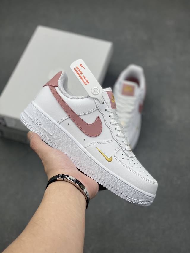 超级福利 核心特价 长期补货 Nike Air Force 1 Low 白粉小双勾 空军一号低帮运动休闲板鞋 原楦头原纸板 打造纯正空军版型 专注外贸渠道 全掌