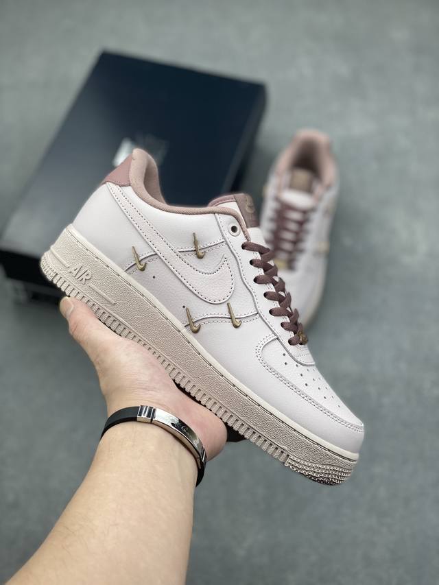 Nike Air Force 1 Low 豆沙粉银钩 空军一号低帮运动休闲板鞋 原楦头原纸板 打造纯正空军版型 专注外贸渠道 全掌内置蜂窝气垫 原盒配件 原厂中