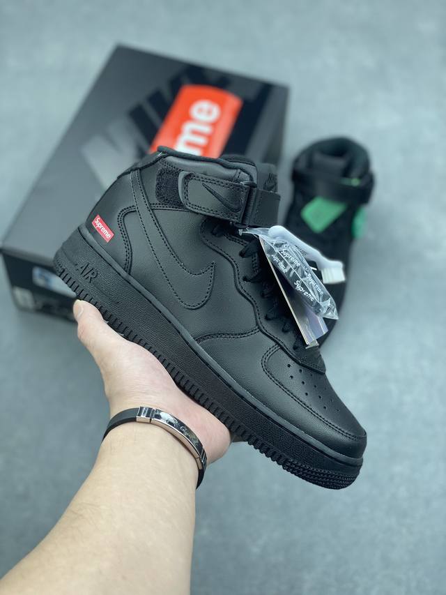 Hy版本 Air Force 1 Nike Low Superme联名 原楦头原纸板 打造纯正空军版型 专注外贸渠道 全掌内置蜂窝气垫 #原盒配件 原厂中底钢印