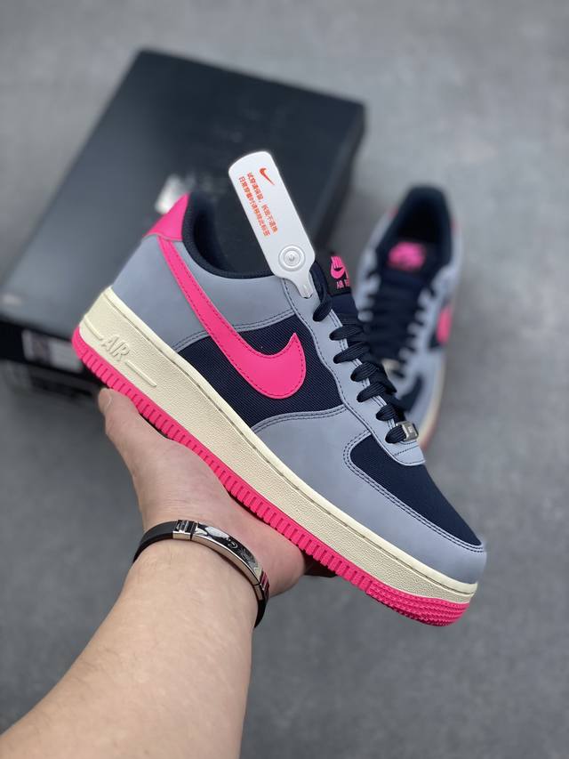 Nike Air Force 1 Low 07 灰蓝粉 原楦头原纸板 打造纯正低帮空军版型专注外贸渠道 全掌内置蜂窝气垫 原盒配件 原厂中底钢印、拉帮完美 货号