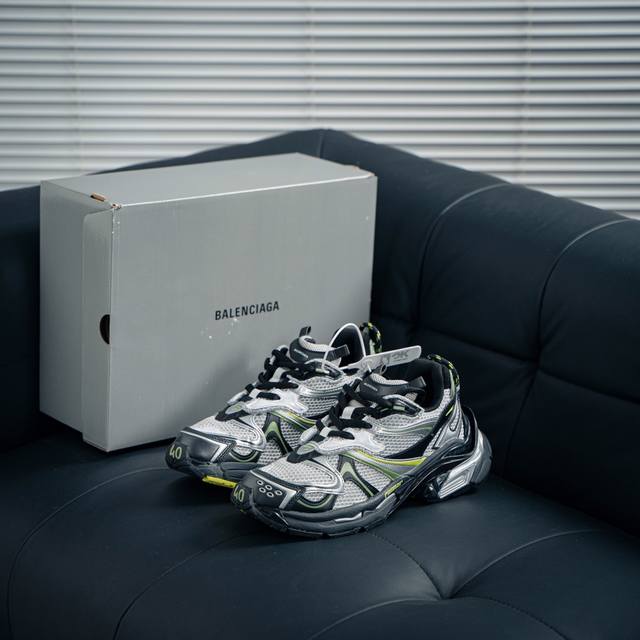 巴黎世家 Balenciaga Runner Sneaker”Black Grey Orange“慢跑系列低帮复古野跑潮流姥爹风百搭休闲运动慢跑鞋 货号：779