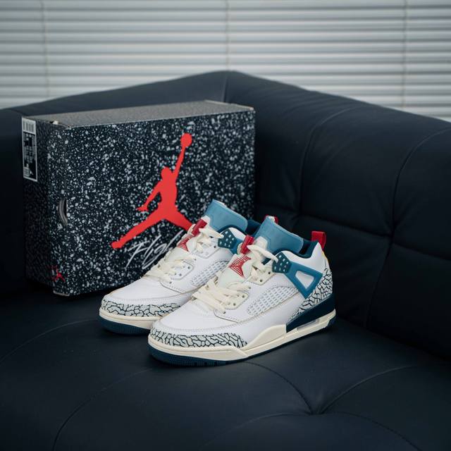 Jordan Spizike Low Aj 乔丹合体元素 白兰配色 文化休闲板鞋 #整双鞋在 Air Jordan 5 Low 廓形的基础上，通过加入 Aj3