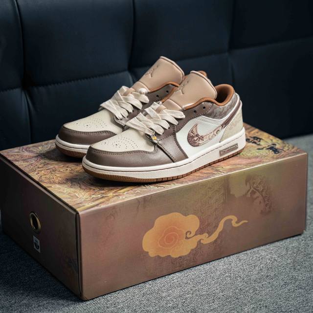 Air Jordan 1 Low 黑神话悟空 乔丹篮球鞋男女潮流板鞋 货号：Hf5753 221 尺码：36 36.5 37.5 38 38.5 39 40 4