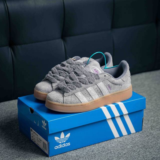 联乘波多黎各的鬼才西语音乐人-坏痞兔bad Bunny X Adidas Campus Light Khaki Brown 学院莱特系列低帮复古系带休闲运动板鞋