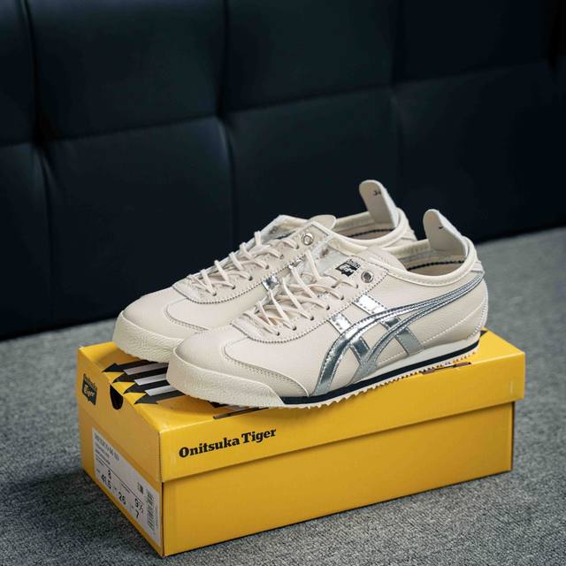 Onitsuka Tiger Mexico 66 Sd 鬼冢虎 墨西哥升级版系列低帮复古经典虎爪百搭休闲皮革慢跑鞋 采用软质粒面牛剖革组合翻毛皮饰条鞋面材质#内