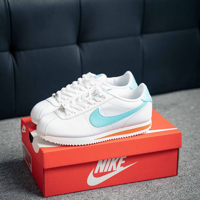 Classic Cortez Nylon Pren 阿甘复古初代皮革慢跑鞋 #缓震防滑耐磨同源头层皮料 原厂模具 标准检验qc 完美复刻阿甘复古鞋型 货号：Dm