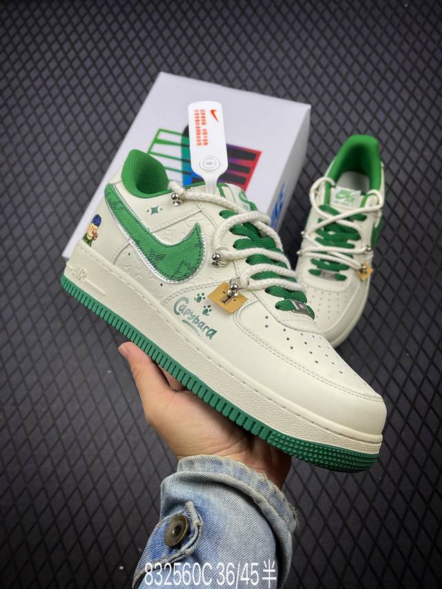 Nk Air Force 1'07 Low X Capybara Van Gogh 卡皮巴拉系列 -梵高 空军一号低帮休闲运动绑带板鞋 Lv0506-330 #