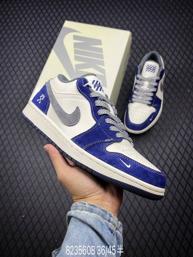 Air Jordan 1 Low Aj1 乔1 Off-White联名-麒麟蓝 高端定制 低帮复古篮球鞋 Wg8850-013 #定制鞋盒 大厂纯原品质出货 超