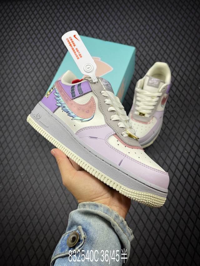 Nk Air Force 1'07 Low Angewomon 数码宝贝 天女兽 空军一号低帮休闲板鞋 Cj0304-610 #拥有美丽女性身姿的大天使型数码兽