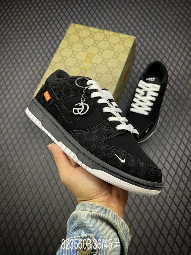 Nk Sb Dunk Low 古驰联名 暗纹黑花 周年高端定制 低帮休闲板鞋 Fc1688-140 #定制鞋盒 大厂纯原品质出货 超高清洁度 皮料切割干净无任何