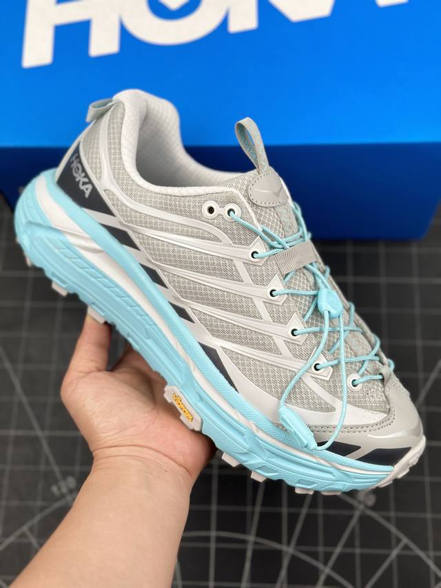 核心私 Hoka U Mafate Three 2 马法特二代超轻厚底轻量山地跑步鞋 #轻量化材料fresh Foam。超轻量中底全部用料过3C认证！ 滚动平衡