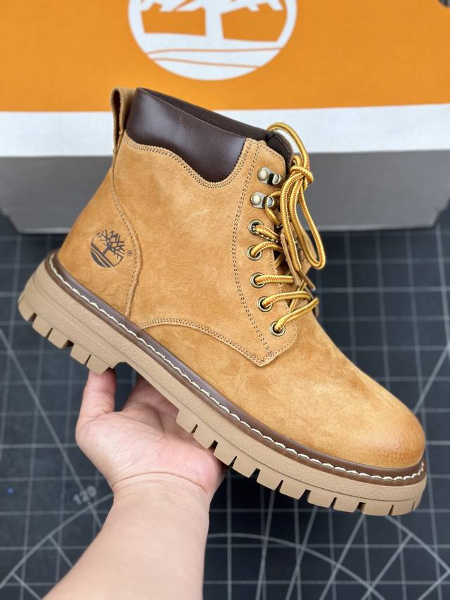 核心私 新货#Timberland添柏岚 天伯伦户外中帮休闲大黄靴系列 广东大厂品质 原盒原包装 面料采用意大利顶级磨砂细纹牛皮 搭配防臭防腐真皮乳胶鞋垫 给您