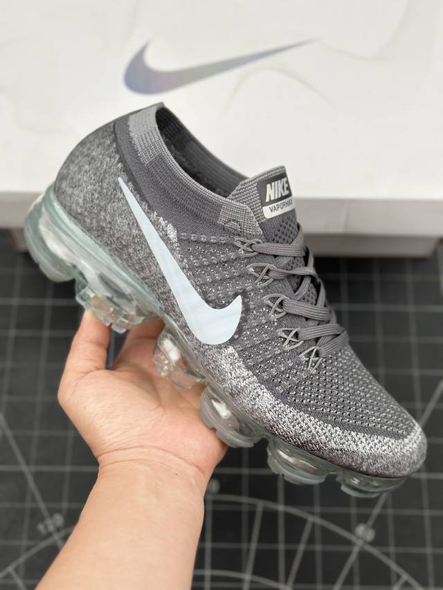 核心私 公司级耐克nike Air Vapormax Flyknit 1.0 Pure Platinum White Wolf 初代全掌大气垫飞织低帮百搭休闲运