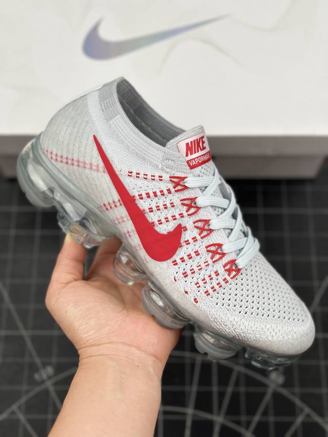 核心私 公司级耐克wmns Nike Air Vapormax Flyknit 1.0 Pure Platinum White Wolf 初代全掌大气垫飞织低帮