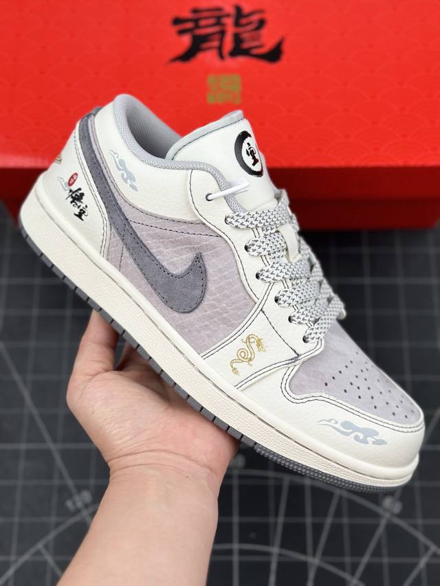 核心私 Air Jordan 1 Low Aj1 乔1黑神话悟空 高端定制 低帮复古篮球鞋 #定制鞋盒 大厂纯原品质出货 超高清洁度 皮料切割干净无任何毛边 细