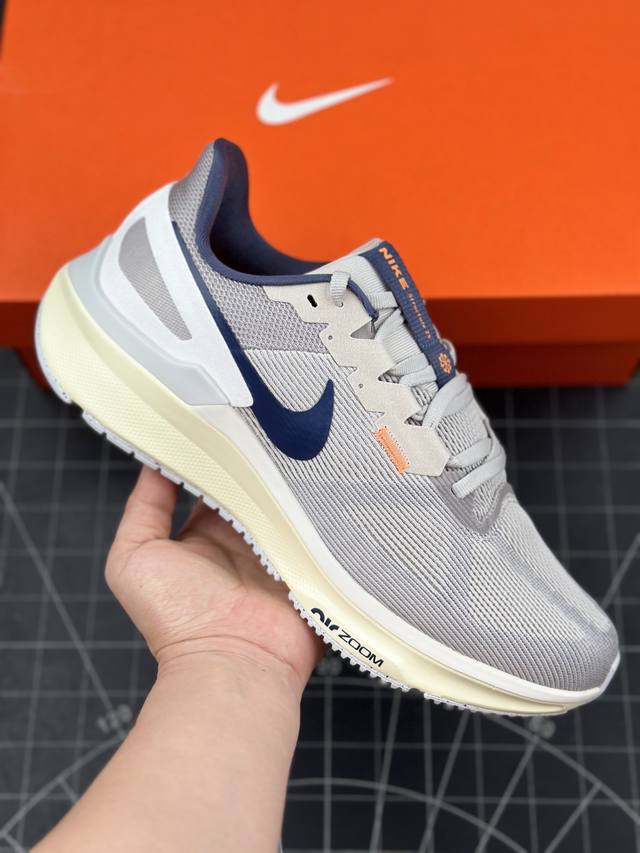 核心私 耐克nike Air Zoom Structure 25 Grey Blue 25代结构系列系列轻量透气休闲运动跑步鞋“浅灰午夜蓝” Nike Air