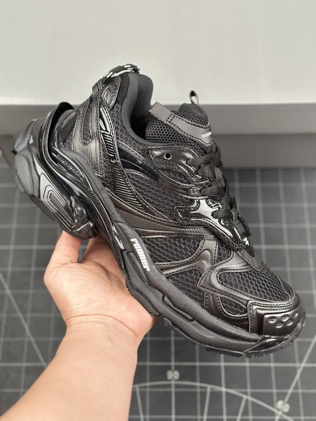 核心私 Ok版 高奢品牌-巴黎世家balenciaga Runner Sneaker 慢跑系列低帮复古野跑潮流姥爹风百搭休闲运动慢跑鞋 男女鞋原版一致配件防尘袋