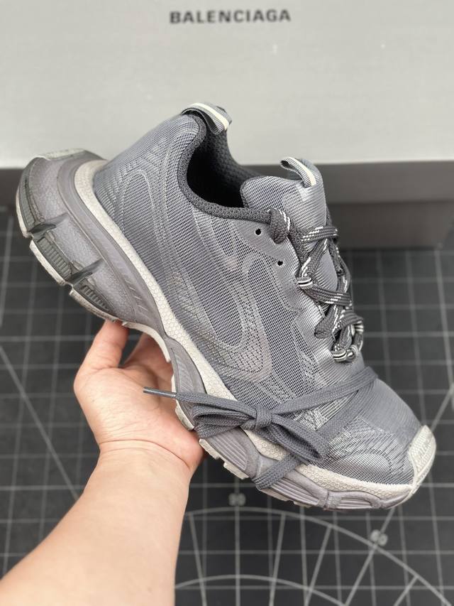 核心私 Xa版 法国高端奢侈品牌-巴黎世家balenciaga 3Xl Sneakers 3+系列 10代 低帮复古阔型底姥爹风潮流百搭休闲慢跑鞋 男女鞋配件防