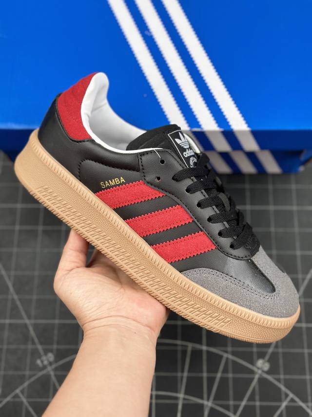 核心私 阿迪达斯 Adidas Samba Xlg 百搭单品 舒适百搭 潮流增高低帮板鞋 全新的设计samba Xig 加大加厚的鞋型设计 妥妥的时下流行面包鞋