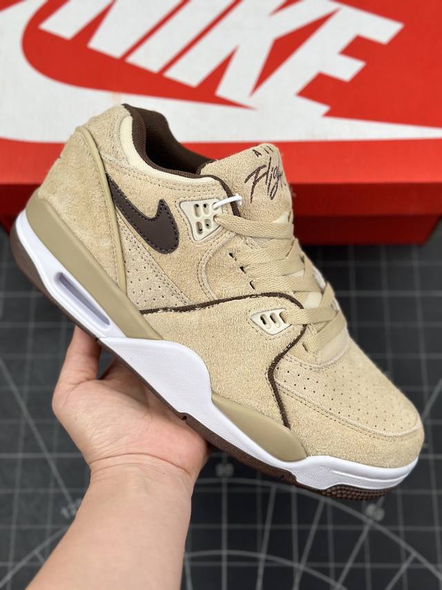 核心私 耐克nike Air Flight 89 Khaki Suede 飞行兄弟89系列中帮复古休闲运动文化篮球鞋“翻毛卡其黄深棕” #男女鞋真标半码制#升级