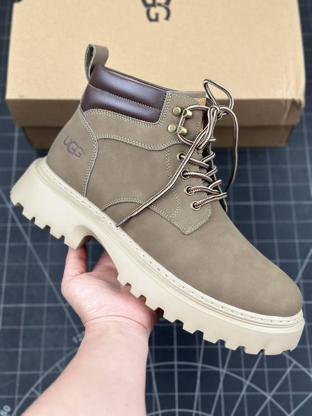 核心私 新货ugg 2024秋冬新品男士中帮休闲马丁靴系列 代购专供品质 高弹modern 外置防滑橡塑发泡超轻大底 系带设计 穿脱十分方便 采用tpu模压定型