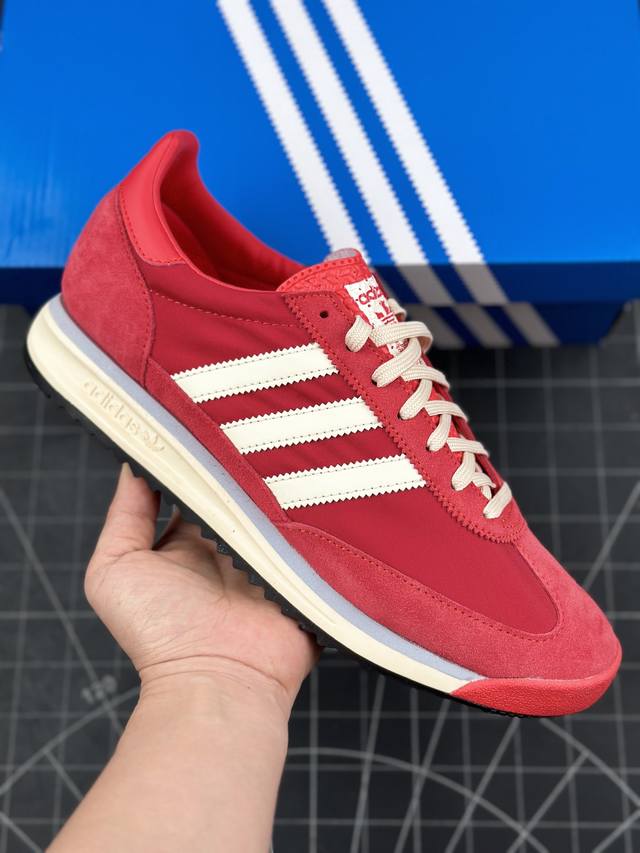 核心私 Adidas Originals Sl 72 Og W 阿迪休闲防滑耐磨低帮板鞋 经典低帮设计和橡胶外底，采用舒爽尼龙鞋面，绒面革饰面和皮革细节 搭载着