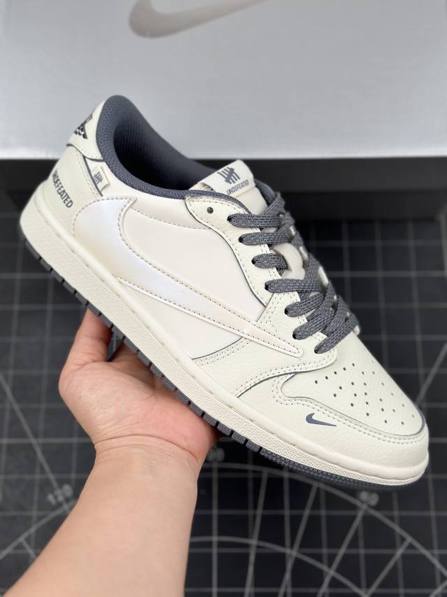 核心私 Travis Scott X Fragment Design X Air Jordan 1 Low Og Sp Aj1 乔1 Un联名-米白灰底 低帮文