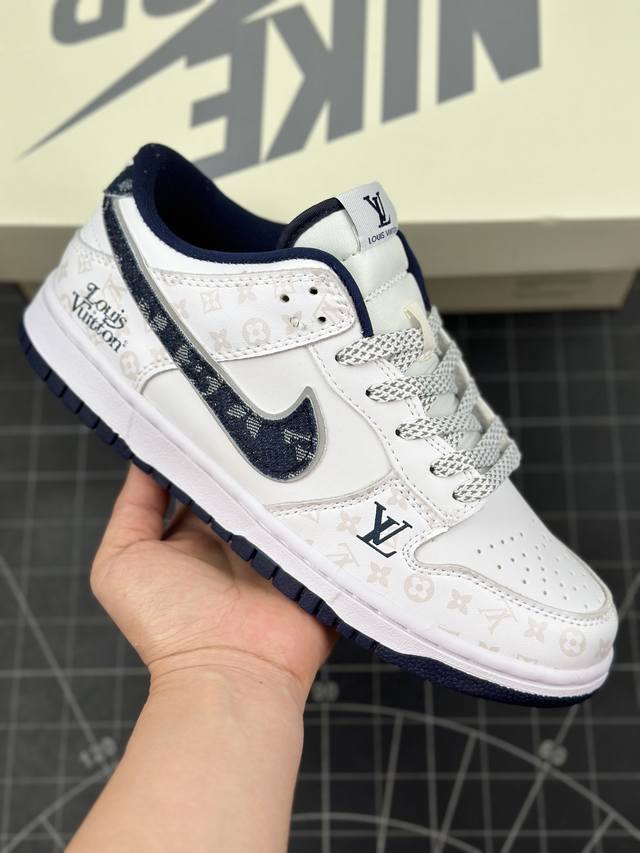 核心私 Nike Air Forces 7 Lv8 联名-深蓝牛仔 周年高端定制 低帮休闲板鞋 #定制鞋盒 大厂纯原品质出货 超高清洁度 皮料切割干净无任何毛边