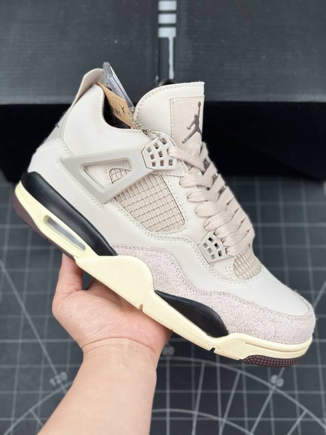 核心私 A Ma Maniere X Air Jordan 4 Retro Violet Ore Aj4 乔丹4代 联名白棕 乔丹篮球鞋系列 这次是亚特兰大潮流