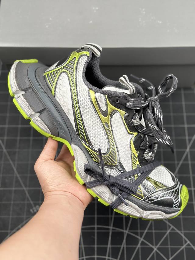 核心私 Xa版 法国高端奢侈品牌-巴黎世家balenciaga 3Xl Sneakers 3+系列 10代 低帮复古阔型底姥爹风潮流百搭休闲慢跑鞋 男女鞋配件防