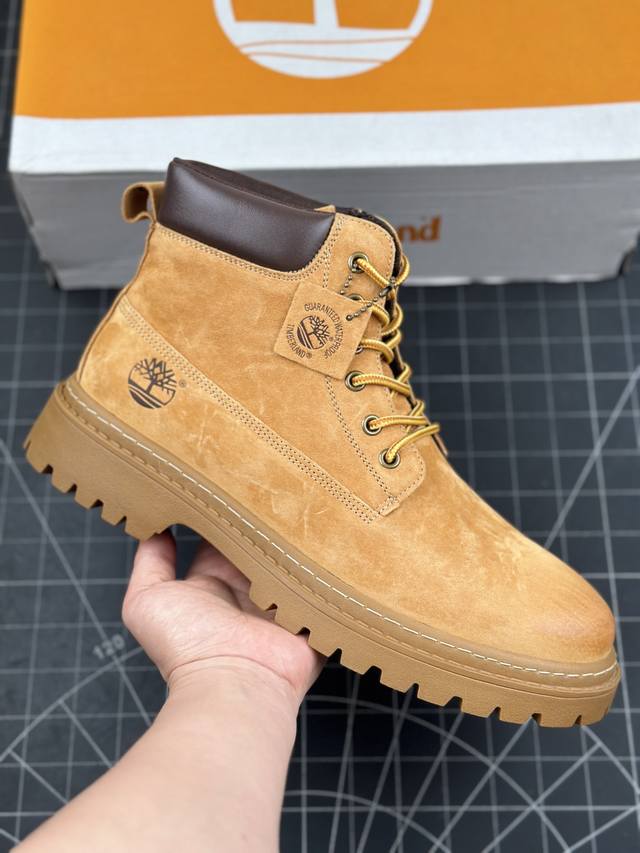 核心私 新货#Timberland添柏岚 天伯伦户外中帮休闲大黄靴系列 广东大厂品质 原盒原包装 面料采用意大利顶级磨砂细纹牛皮 搭配防臭防腐真皮乳胶鞋垫 给您