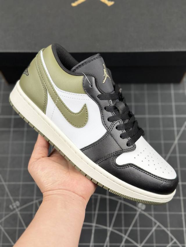 核心私 Air Jordan 1 Low Method Of Make Aj1 乔1黑白绿 低帮文化休闲运动板鞋 同步官方配色 头层皮打造 正确满胶鞋垫 四线拉