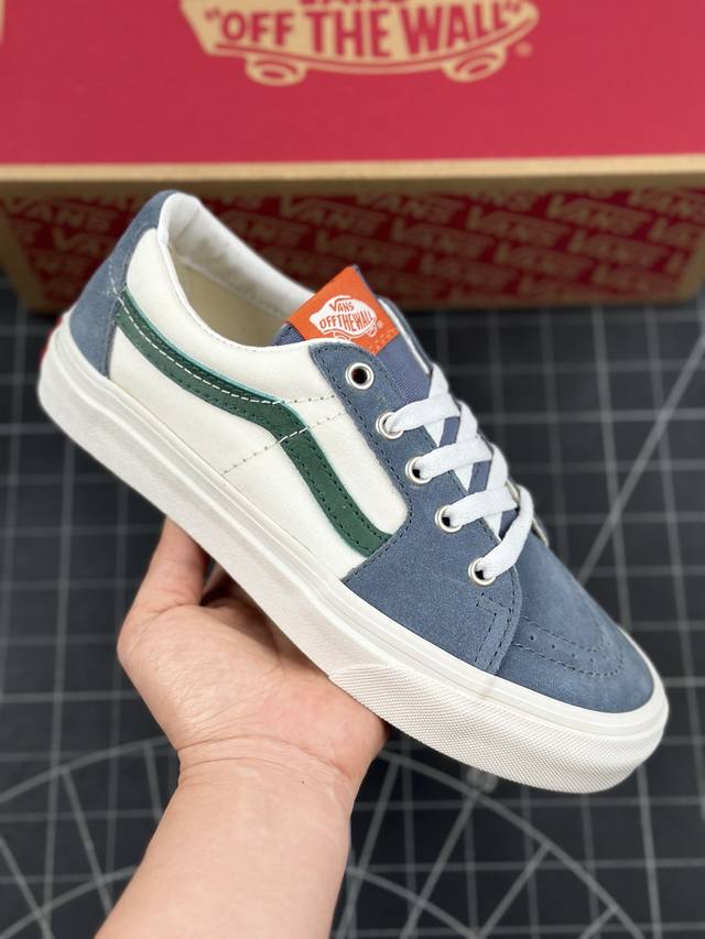 核心私 Vans 范斯 Sk8-Low 运动休闲低帮板鞋 工艺：硫化1:1 重量1:1、真标、原钢印、材质标、鞋型标、合格证 货号：Vn0A5Kxdblg T1