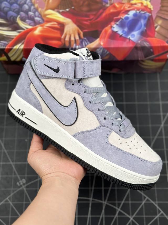 核心私 海贼王one Piece 专属定制个性鞋款,耐克nike By You Air Force 1'07 Mid Retro Sp空军一号中帮经典百搭休闲运