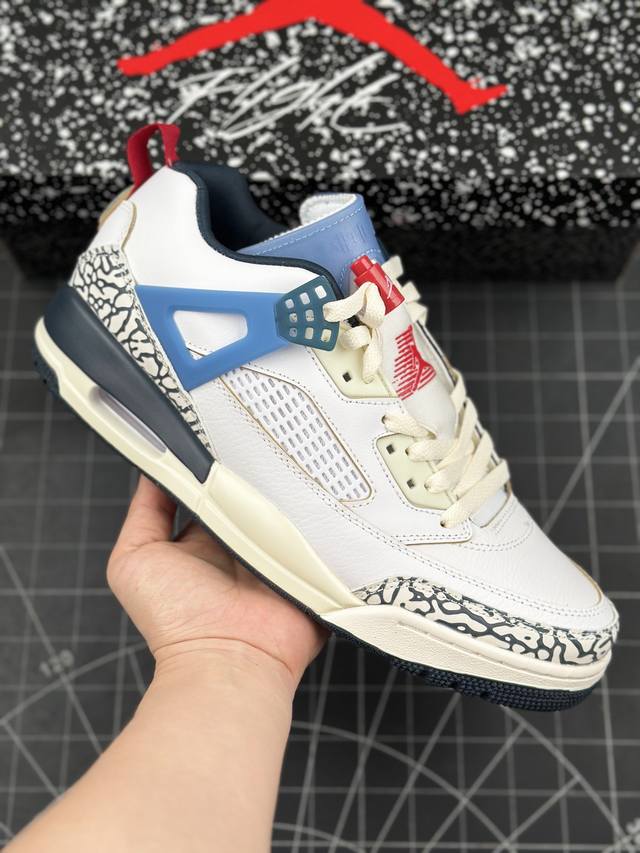 核心私 Air Jordan 3.5 Spizike Low Dong Dan 低帮 白蓝黑 Aj3.5 乔丹3.5代 斯派克李 乔丹篮球鞋系列 鞋身整体以白色