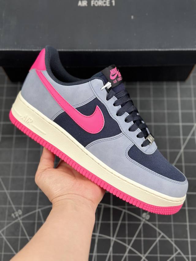 核心私 Nike Air Force 1 Low 07 灰蓝粉 空军一号低帮运动休闲板鞋 原楦头原纸板 打造纯正低帮空军版型专注外贸渠道 全掌内置蜂窝气垫 原盒