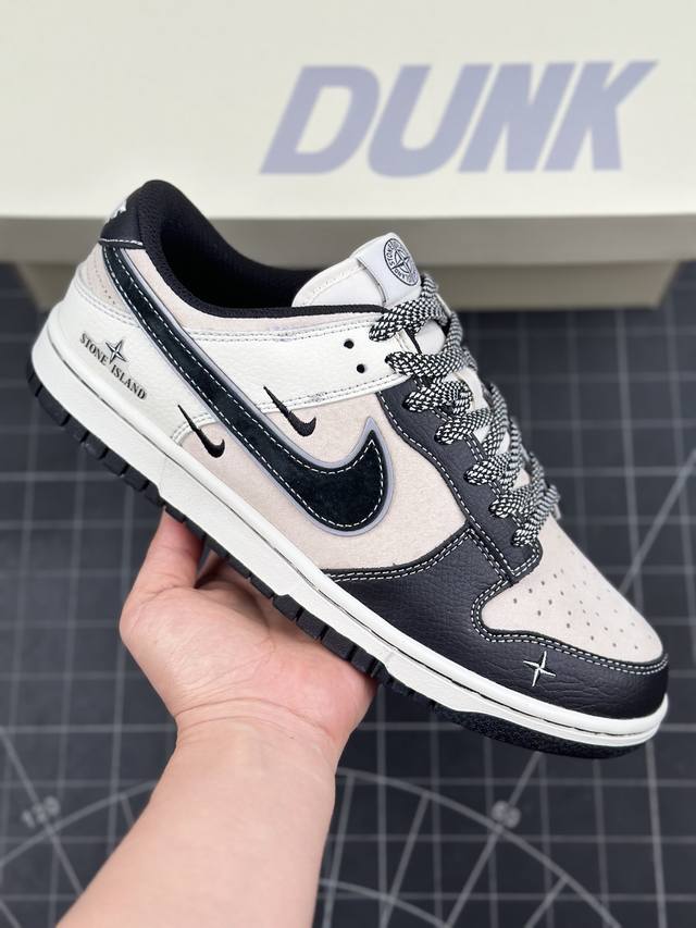 核心私 Nk Sb Dunk Low 石头岛系列-猪八黑勾 周年高端定制 低帮休闲板鞋 #定制鞋盒 大厂纯原品质出货 超高清洁度 皮料切割干净无任何毛边 细节完