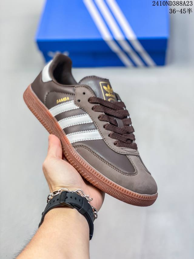 公司级阿迪达斯三叶草Adidas Originals Samba OG 桑巴舞系列绅士德训足球风百搭低帮休闲运动板鞋 货号:JI4218 尺码:36 36.5