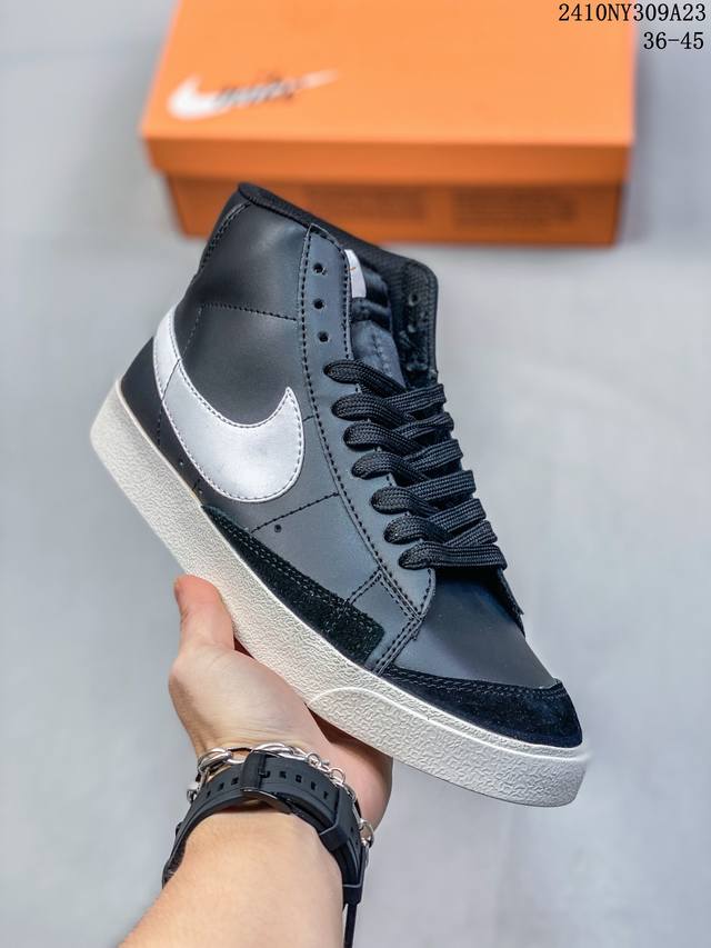 真标NIke Blazer Mid‘77 VNTG 经典百搭高帮开拓者休闲运动板鞋 货号:BQ6806-600 尺码:36-45 编码：10NY309A23