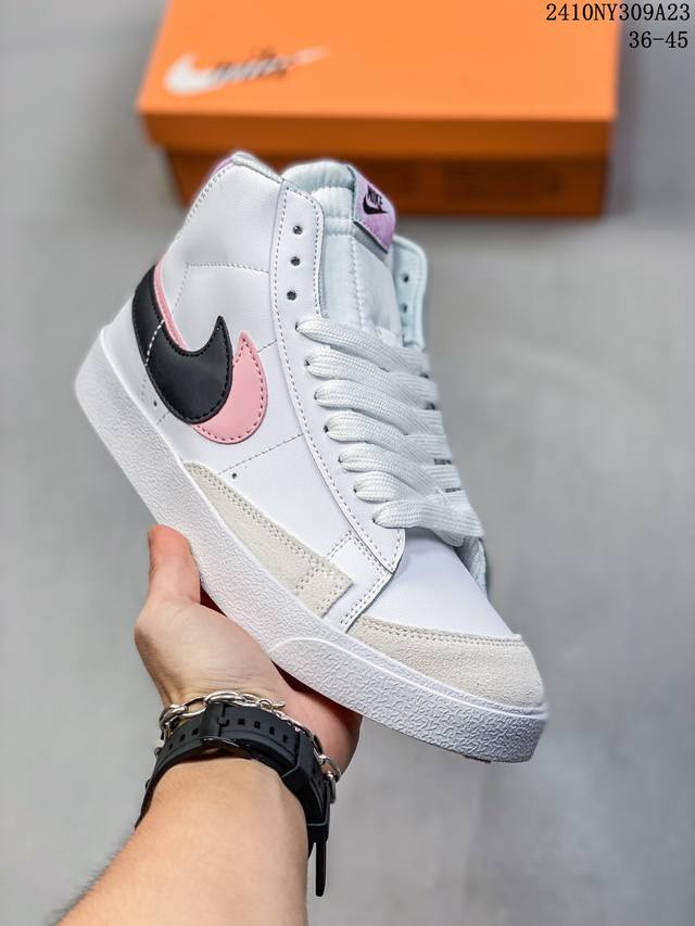 真标NIke Blazer Mid‘77 VNTG 经典百搭高帮开拓者休闲运动板鞋 货号:BQ6806-600 尺码:36-45 编码：10NY309A23