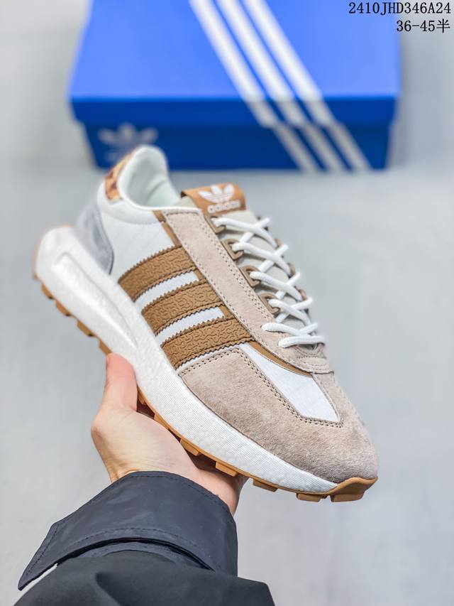 公司级阿迪达斯Adidas Retropy E5 W.R.P 阿迪新款运动休闲爆米花跑鞋 三叶草 厚底 白深蓝 新款低帮经典运动鞋以70年代经典跑步鞋为灵感，新