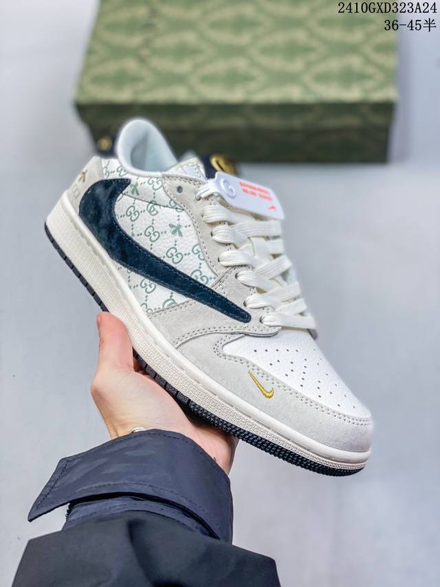 海外爆款限量发售！公司级 Travis Scott x Fragment Design x Jordan Air Jordan 1 Low OG SP “古驰联