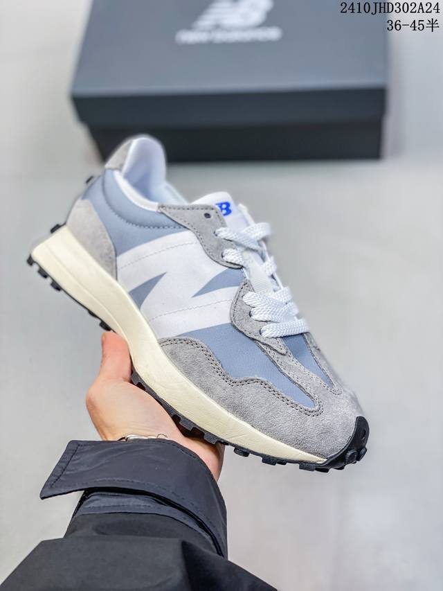 公司级新百伦 New Balance NB327系列 皮面复古休闲运动慢跑鞋 WS327RA全新 New Balance 327 系列，以更纯粹的复古风格设计打