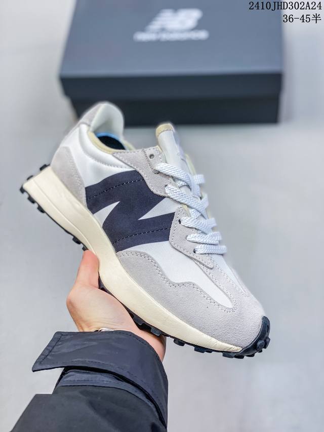 公司级新百伦 New Balance NB327系列 皮面复古休闲运动慢跑鞋 WS327RA全新 New Balance 327 系列，以更纯粹的复古风格设计打