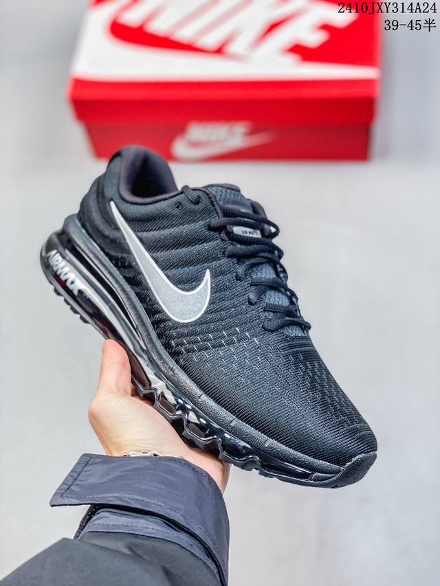 公司级耐克NK Air Max 2017 网面全掌气垫休闲运动百搭慢跑鞋 原档案数据开发纸版楦型原厂欧索莱海绵去味鞋垫超轻薄EVA拉帮中底材质正确原厂钢印全掌真