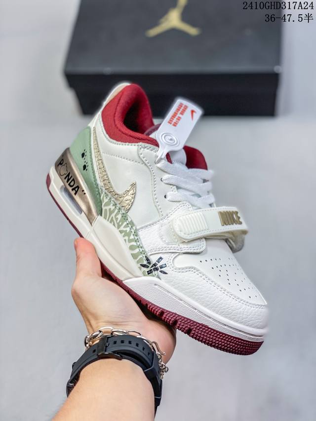 公司级带半码 耐克Nike Air Jordan Legacy 312 Low”White Pine Green“乔丹最强三合一混合版本低帮文化休闲运动篮球鞋