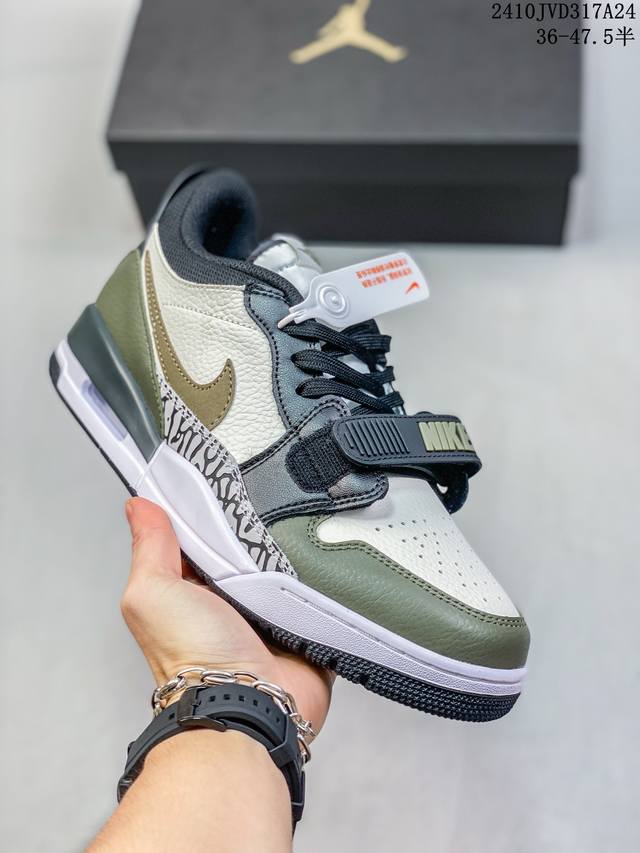 公司级带半码 耐克Nike Air Jordan Legacy 312 Low”White Pine Green“乔丹最强三合一混合版本低帮文化休闲运动篮球鞋